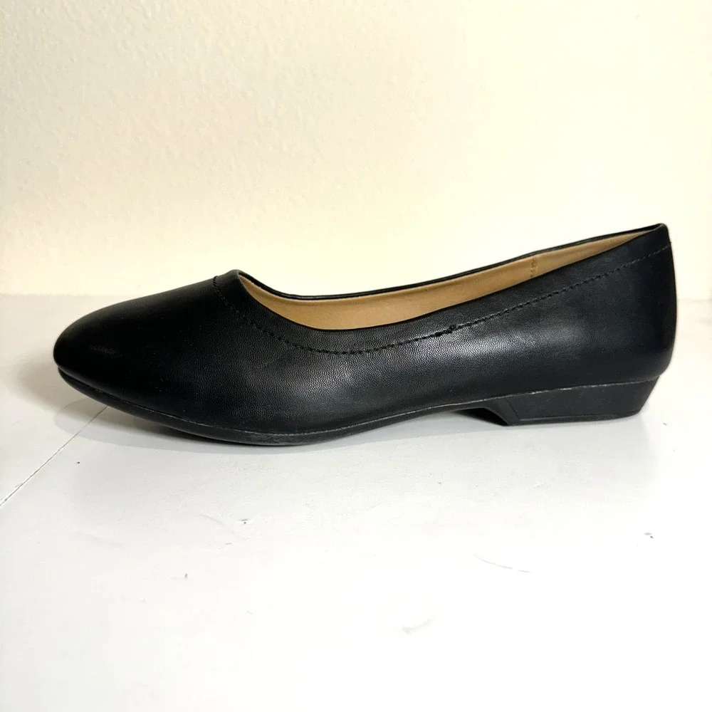 Comfortview Black Flats Women size 10W New - Picture 4 of 7